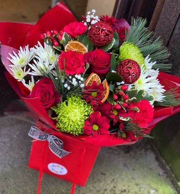 Christmas florists choice bouquet