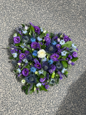 Purple & blue mixed heart