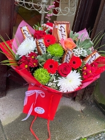 Christmas Florist's choice bouquet with Chocolates